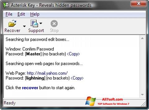 Ekran görüntüsü Asterisk Key Windows 7