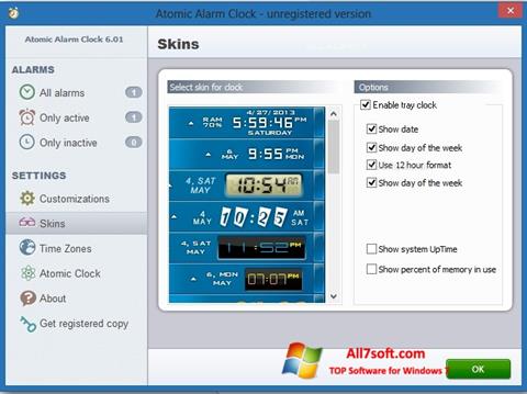 Ekran görüntüsü Atomic Alarm Clock Windows 7