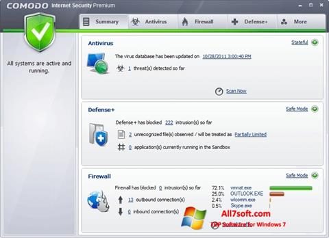 Ekran görüntüsü Comodo Internet Security Premium Windows 7