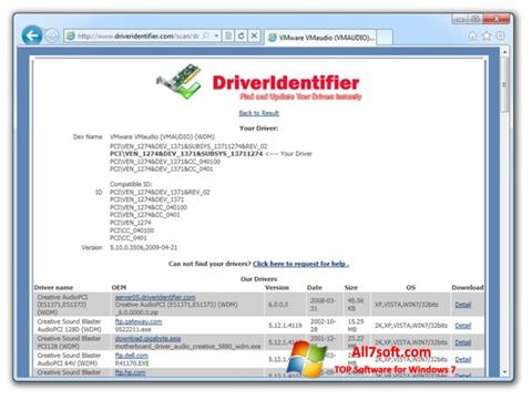 Ekran görüntüsü Driver Identifier Windows 7