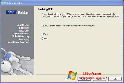 Ekran görüntüsü PGP Desktop Windows 7