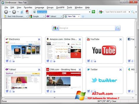 Ekran görüntüsü SlimBrowser Windows 7