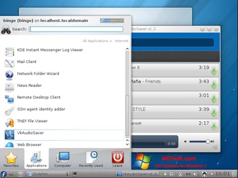 Ekran görüntüsü VkAudioSaver Windows 7