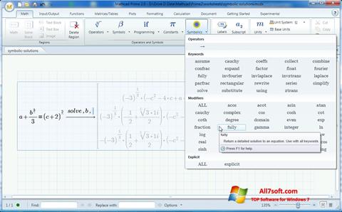 Ekran görüntüsü MathCAD Windows 7