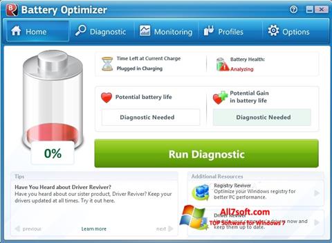 Ekran görüntüsü Battery Optimizer Windows 7