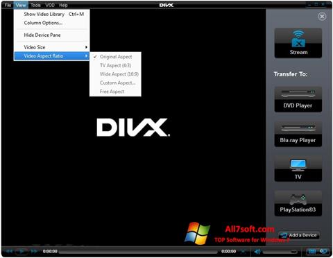 Ekran görüntüsü DivX Player Windows 7