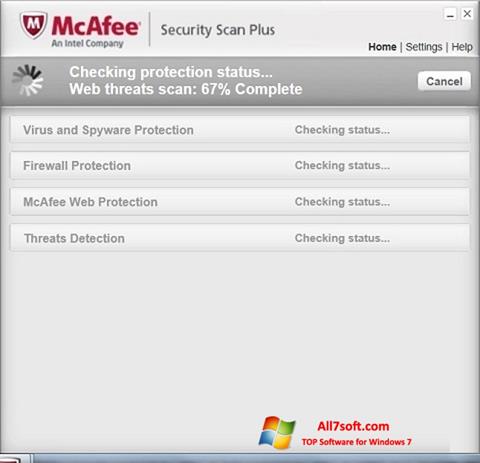 Ekran görüntüsü McAfee Security Scan Plus Windows 7