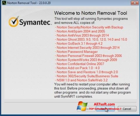 Ekran görüntüsü Norton Removal Tool Windows 7
