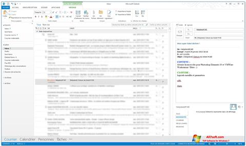 Ekran görüntüsü Microsoft Outlook Windows 7