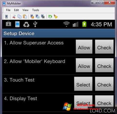 Ekran görüntüsü MyMobiler Windows 7