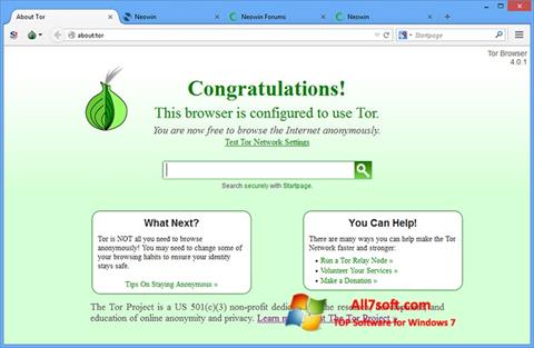 Ekran görüntüsü Tor Windows 7