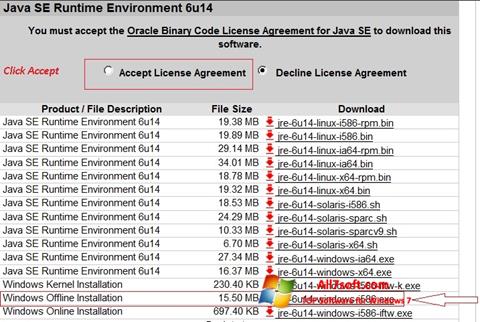 Ekran görüntüsü Java Runtime Environment Windows 7