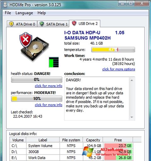 Ekran görüntüsü HDDlife Windows 7