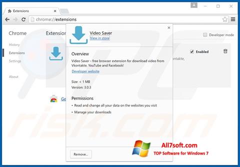 Ekran görüntüsü VideoSaver Windows 7