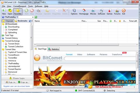 Ekran görüntüsü BitComet Windows 7