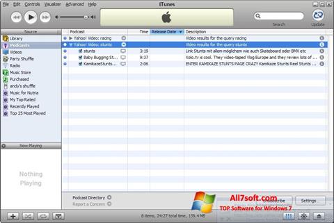 Ekran görüntüsü iTunes Windows 7