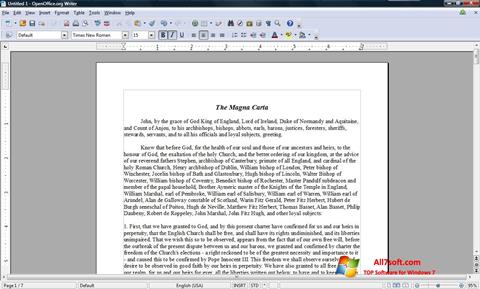Ekran görüntüsü OpenOffice Windows 7