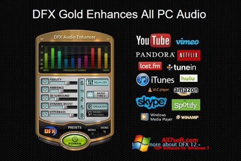 Ekran görüntüsü DFX Audio Enhancer Windows 7