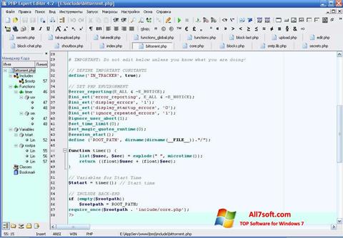 Ekran görüntüsü PHP Expert Editor Windows 7