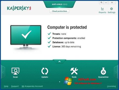 Ekran görüntüsü Kaspersky AntiVirus Windows 7