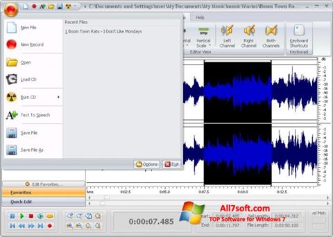 Ekran görüntüsü Free Audio Editor Windows 7