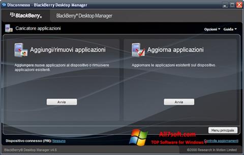 Ekran görüntüsü BlackBerry Desktop Manager Windows 7