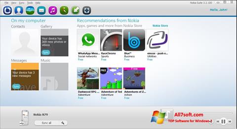 Ekran görüntüsü Nokia PC Suite Windows 7