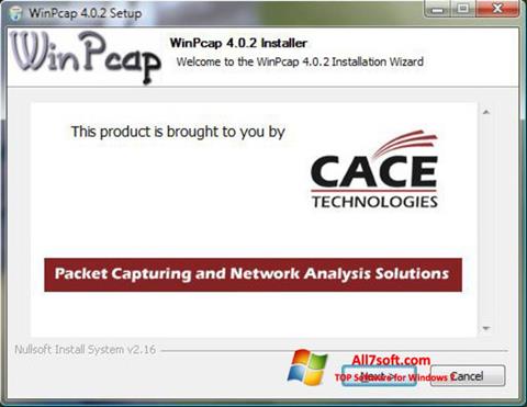 Ekran görüntüsü WinPcap Windows 7