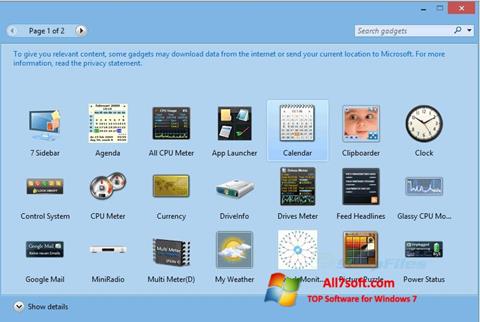 Ekran görüntüsü 8GadgetPack Windows 7