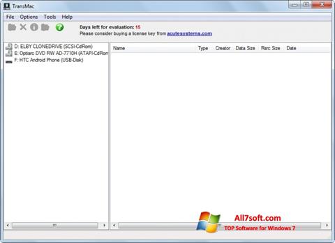 Ekran görüntüsü TransMac Windows 7