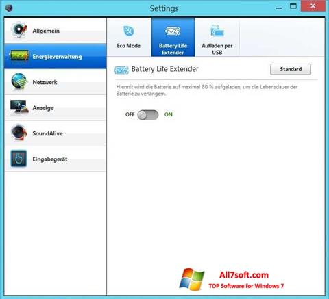 Ekran görüntüsü Easy Settings Windows 7