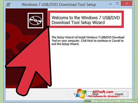 Ekran görüntüsü Windows 7 USB DVD Download Tool Windows 7