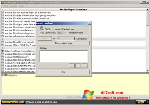 Ekran görüntüsü XP-AntiSpy Windows 7