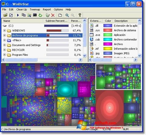 Ekran görüntüsü WinDirStat Windows 7