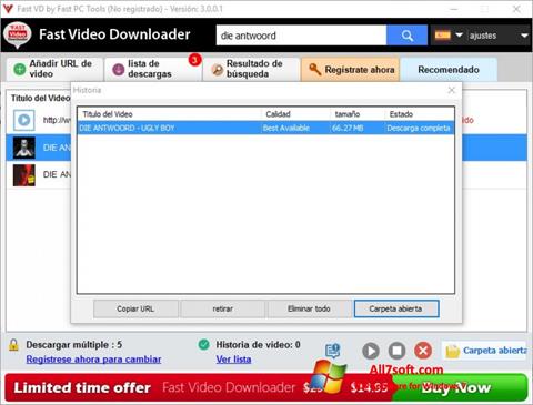 Ekran görüntüsü Fast Video Downloader Windows 7