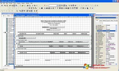 Ekran görüntüsü Microsoft Visual FoxPro Windows 7