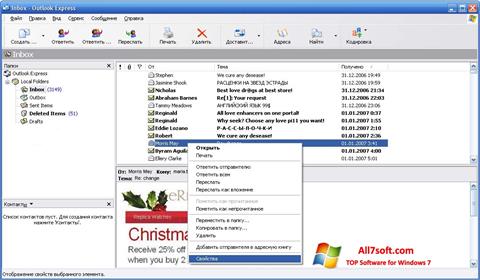 Ekran görüntüsü Outlook Express Windows 7