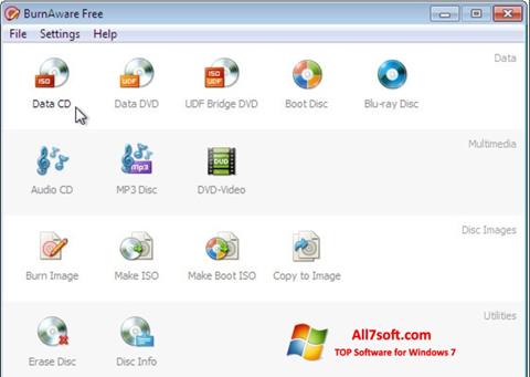 Ekran görüntüsü BurnAware Free Windows 7