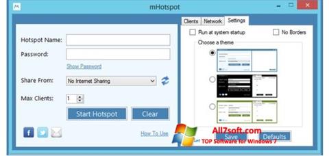 Ekran görüntüsü mHotspot Windows 7
