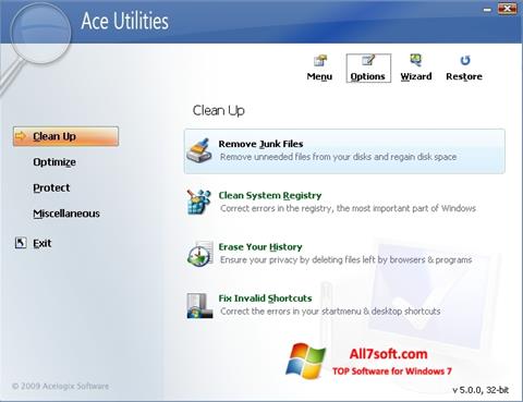 Ekran görüntüsü Ace Utilities Windows 7