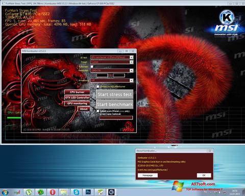 Ekran görüntüsü MSI Kombustor Windows 7