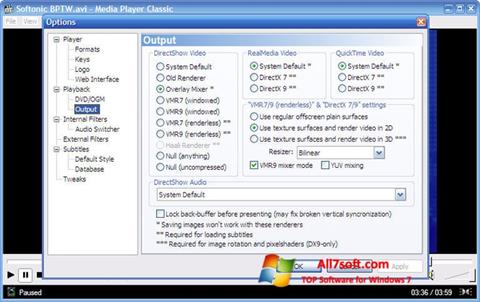 Ekran görüntüsü Media Player Classic Windows 7