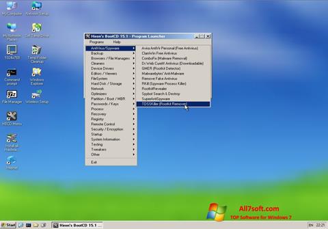 Ekran görüntüsü Hirens Boot CD Windows 7