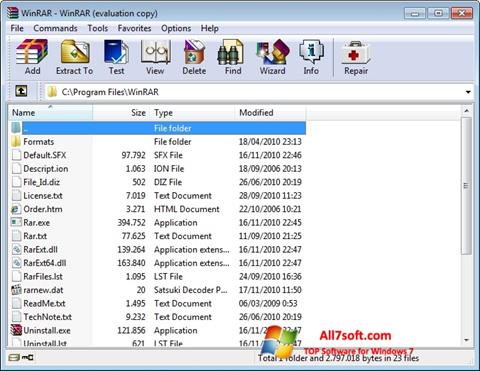 Ekran görüntüsü WinRAR Windows 7