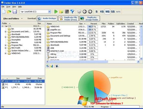 Ekran görüntüsü Folder Size Windows 7