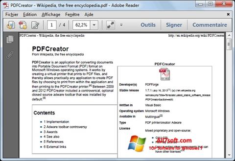 Ekran görüntüsü PDFCreator Windows 7