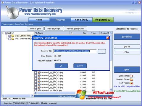 Ekran görüntüsü Power Data Recovery Windows 7