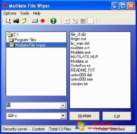 Ekran görüntüsü Free File Wiper Windows 7