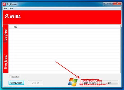 Ekran görüntüsü Avira Registry Cleaner Windows 7
