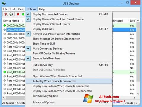 Ekran görüntüsü USBDeview Windows 7